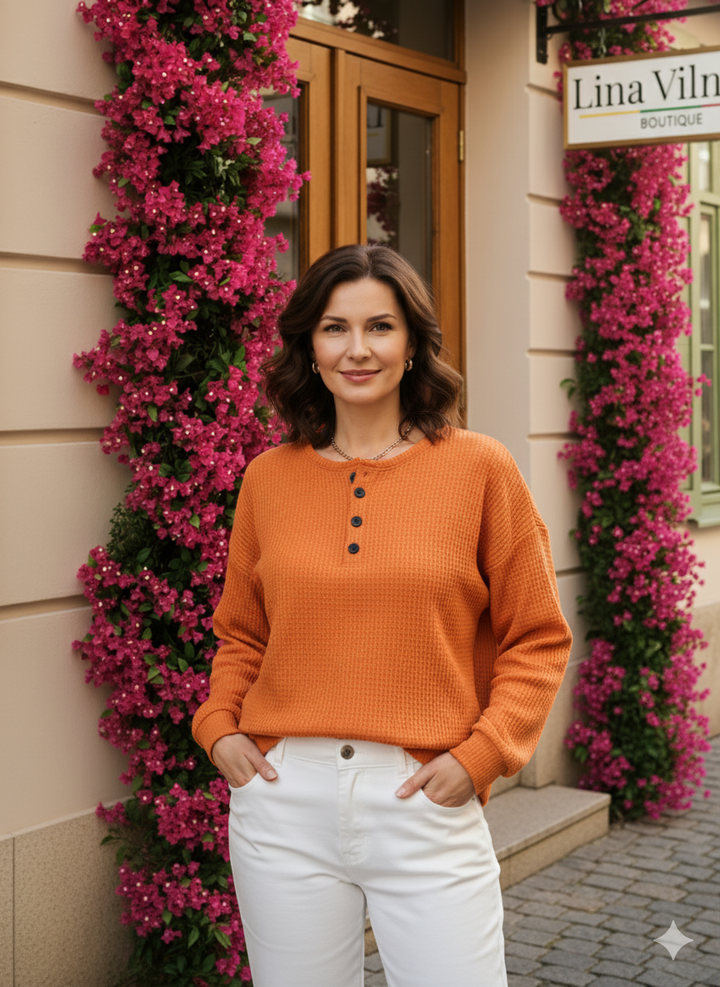 Anne | Kasdienis megztinis su apykakle